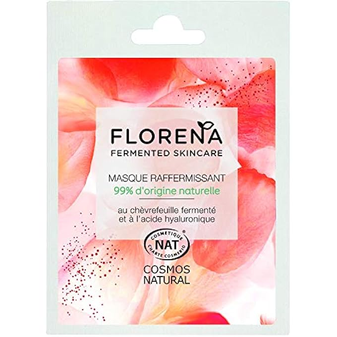 Florena FIRMING FACE MASK WITH HYALURONIC ACID, HONEYSUCKLE AND FERMENTED OLIVE OIL (1 X 8 ML), FACE CARE FOR ALL SKIN TYPES, FIRM FACE MASK - Image 1